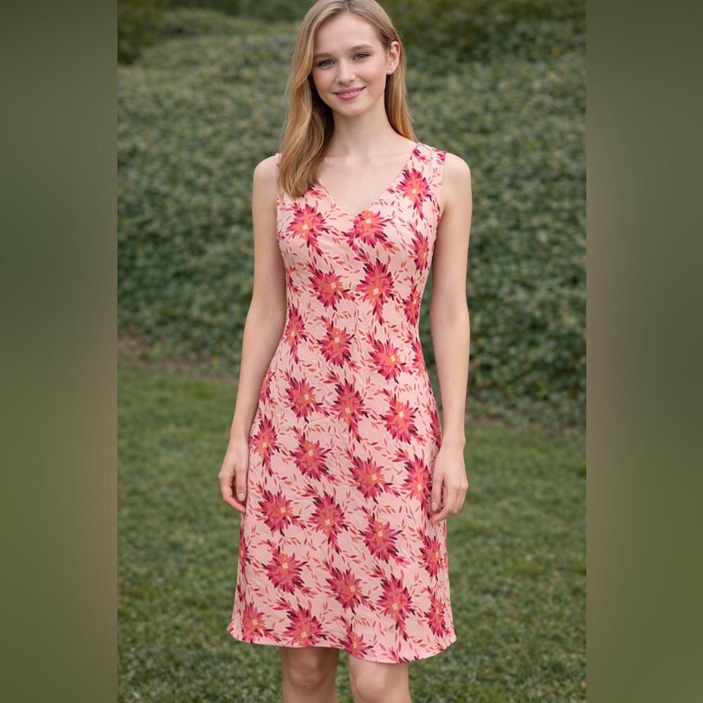 Ann Taylor Loft Lined Floral Shift Dress Size 6P